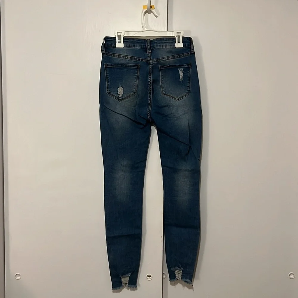 High-Waisted Ripped Jeans - Picture 2 of 2